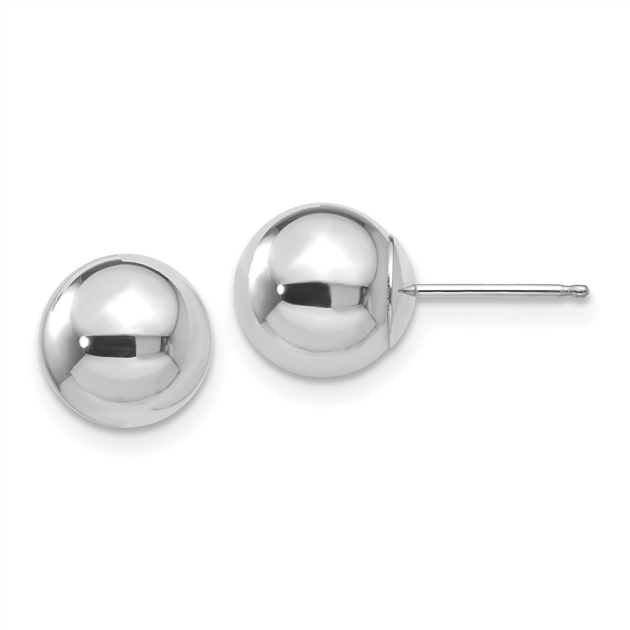 Quality Gold 14k White Gold Polished 8mm Ball Post Earrings