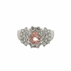 Estate Padparadscha Sapphire & Diamond Ring