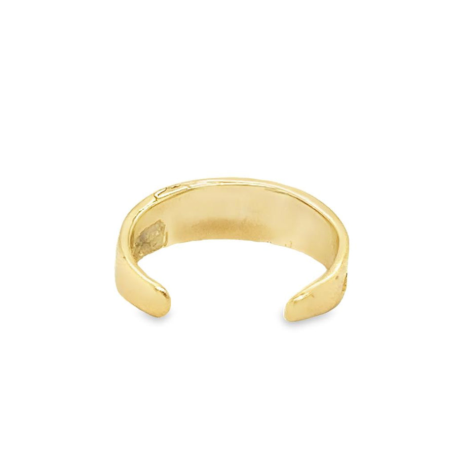 Yellow 14 Karat Adjustable Footprint Toe Ring