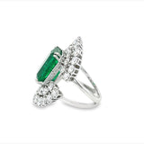 Estate Emerald and Diamond Ring