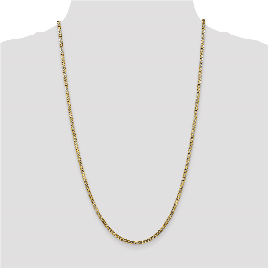 Quality Gold 14K 24 inch 4mm Concave Open Figaro with Lobster Clasp Chain