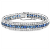 Estate Platinum Sapphire and Diamond Bracelet