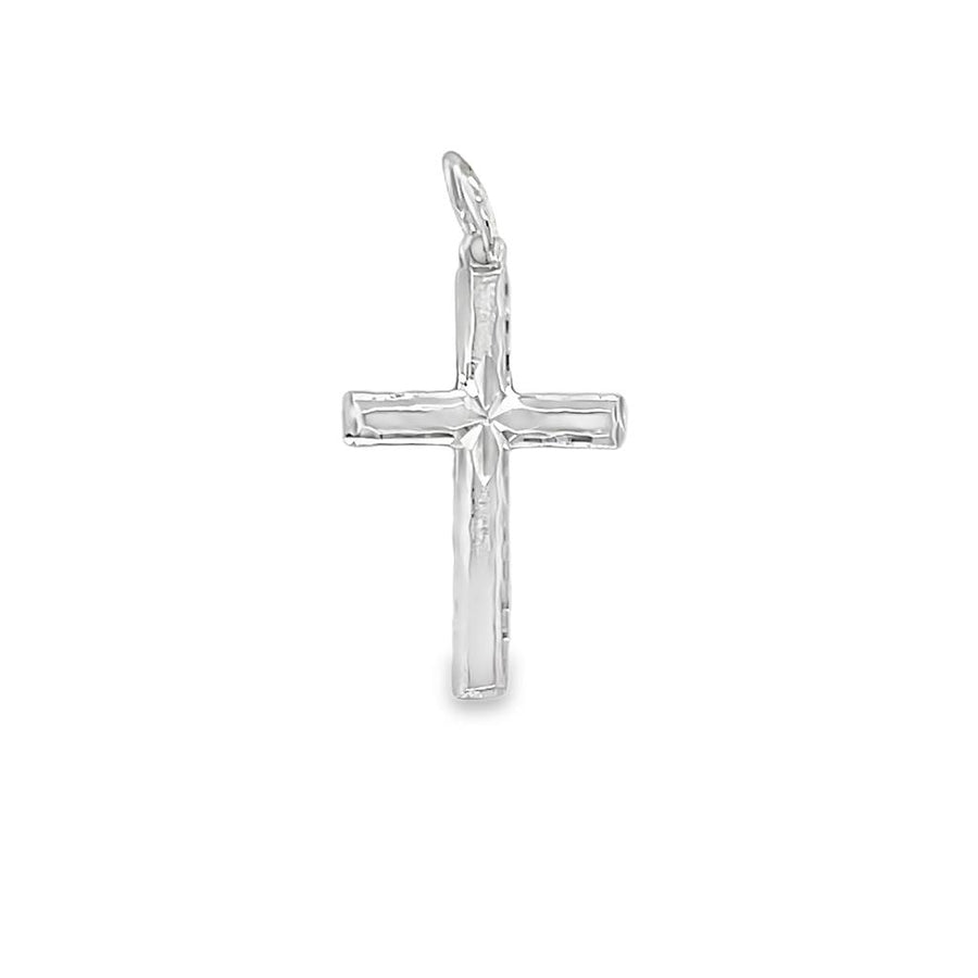 Estate Diamond Cut Cross Pendant