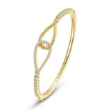 Lafonn Yellow Gold-Plated Sterling Silver Beaded Love Knot Bangle Attachment