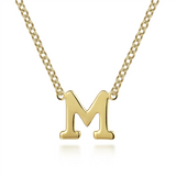 Gabriel & Co. Fashion 14K Yellow Gold M Initial Necklace