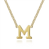 Gabriel & Co. Fashion 14K Yellow Gold M Initial Necklace