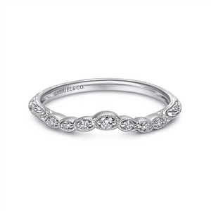 Gabriel & Co. 14K White Gold Diamond Matching Wedding Band