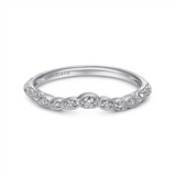 Gabriel & Co. 14K White Gold Diamond Matching Wedding Band