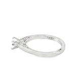 Lady's White 18 Karat 5mm Ring Size 6.5 With 0.10TW Round G/H VS2 Diam