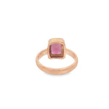 Radiant Cut Natural Pink Tourmaline Ring