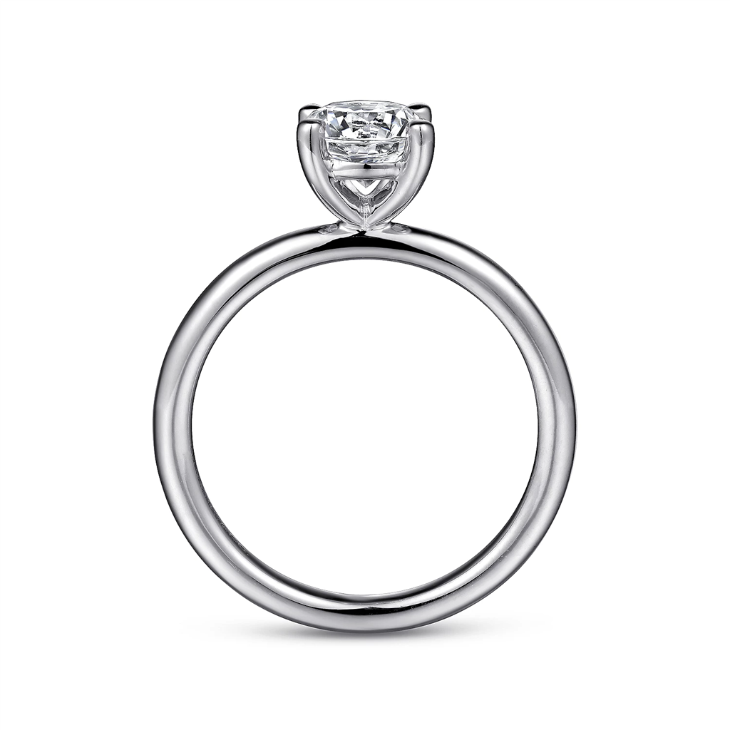 Gabriel & Co. Lark - 14K White Gold Round Solitaire Engagement Ring Mounting