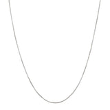 White 14 Karat 0.53-0.55MM Box Chain 
Length 18 
Gram Weight: 0.88
