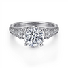 Gabriel & Co. Emmie - Vintage Inspired Straight Diamond Engagement Ring Mounting