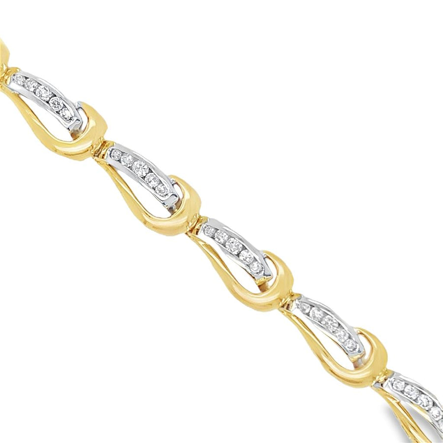 Estate Two Tone Diamond Fashion Bracelet