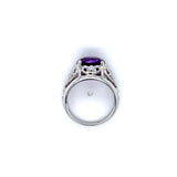 Amethyst 14 Karat White Fashion Ring