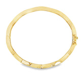 Yellow 14 Karat Zig Zag Hinge Bangle Bracelet Length 7 Gram Weight: 8.