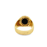 Oval Onyx and Diamond Ring