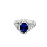 Ceylon Sapphire and Diamond Ring