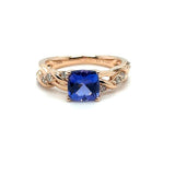 Rosé 14 Karat Levian Twist Ring Estate Jewelry Size 7 With One = 7.20X