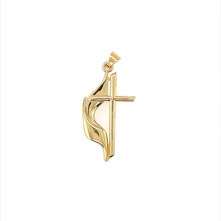 Yellow 14 Karat Methodist Cross
