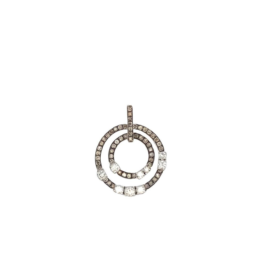 LeVian Double Diamond Circle Pendant