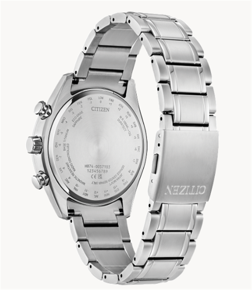 CITIZEN Eco-Drive Tsuki-yomi A-T Mens Watch Stainless Steel