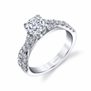 Coast Diamond 14 Karat White Gold Diamond Twisted Band Engagement Ring