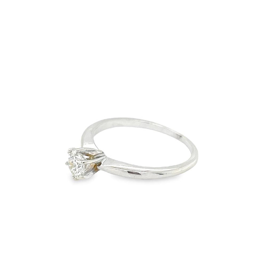 White 14 Karat Solitaire Ring