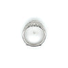 White 18 Karat Milgrain Chevron Ring Wrap/Guard