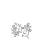 Lady's White 18 Karat Bypass Accented 2 Stone Ring Size 6.5 30 = 0.67t