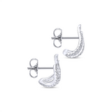 Gabriel & Co. Fashion 14K White Gold Diamond Tendril Stud Earrings