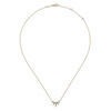 Gabriel & Co. Fashion 14K Yellow-White Gold Diamond Pave Spike Fan Bar Necklace