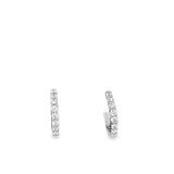 Lady's White 18 Karat Hoop Earrings 18 = 0.72tw Round F/G VS1/VS2 Diam