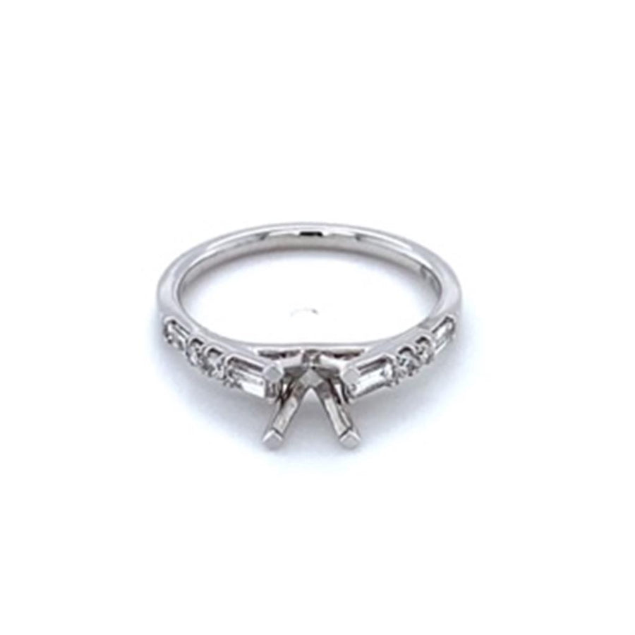Nelson Alternating Baguette And Round Diamond Ring Mounting