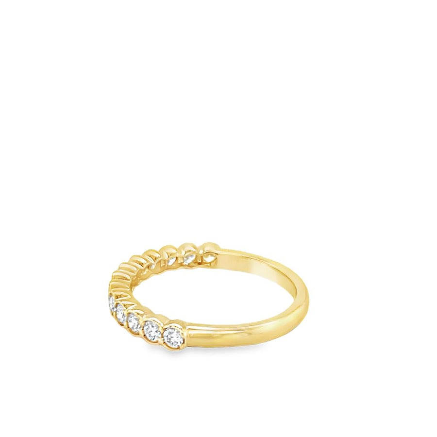 Lady's Yellow 14 Karat Bezel Half Anniversary Wedding/Anniversary Ring