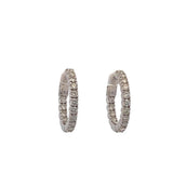 Diamond Inside/Outside Hoop Earrings