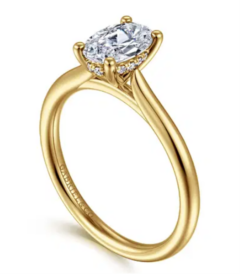 Gabriel & Co Hidden Halo Cathedral Engagement Ring Mounting