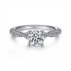 Gabriel & Co. Amber - 14K White Gold Round Diamond Engagement Ring Mounting