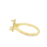 Lady's Yellow 18 Karat Pear Halo Ring Size 6.75 18 = 0.15tw Round G/H