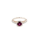 Tourmaline 14 Karat White/Rose Fashion Ring