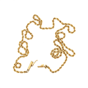 Estate Yellow Gold Rope Chain