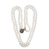 Estate Double Strand Akoya Pearl Necklace