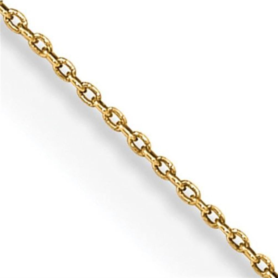 Yellow 14 Karat Adjustable Cable Link Chain