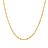 Yellow 14 Karat 3mm Herringbone Chain with Extender Length 18 Gram Wei