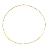 Yellow 14 Karat 3Mm Solid Oval Shape Popcorn Chain Length 18 Gram Weig