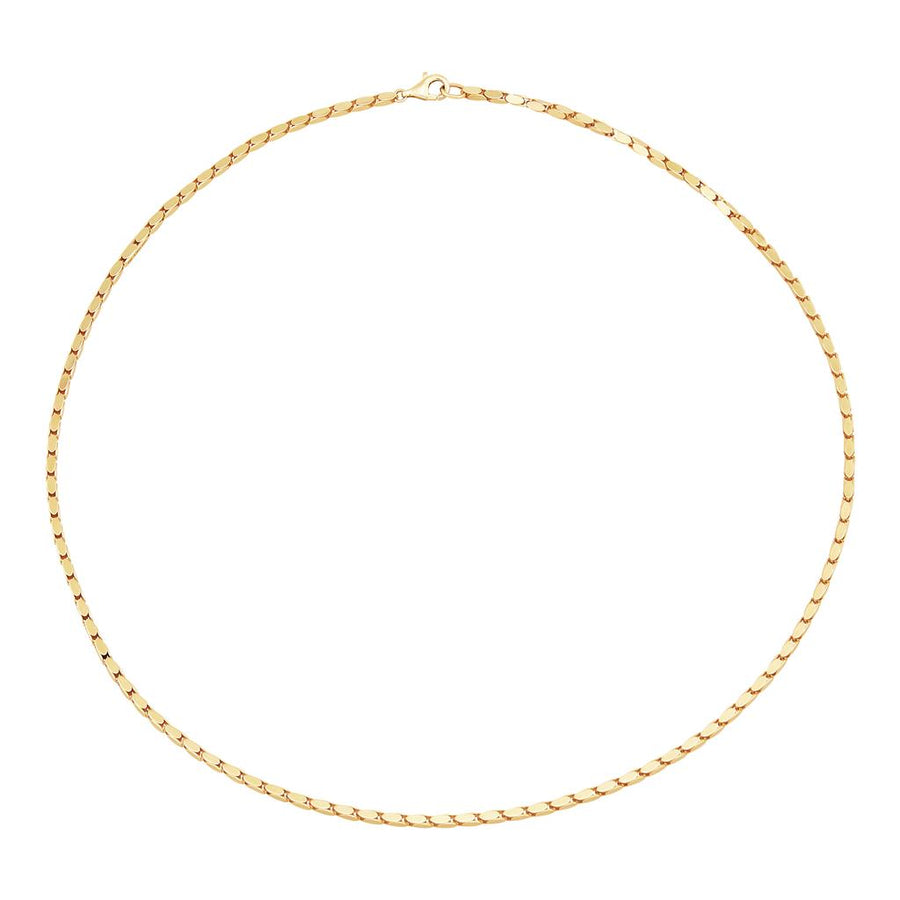 Yellow 14 Karat 3Mm Solid Oval Shape Popcorn Chain Length 18 Gram Weig