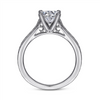 Gabriel & Co. Alma - Vintage Inspired 14K White Gold Round Solitaire Engagement Ring