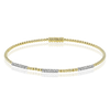 Lady's Two-Tone 18 Karat Bar Station Bracelet