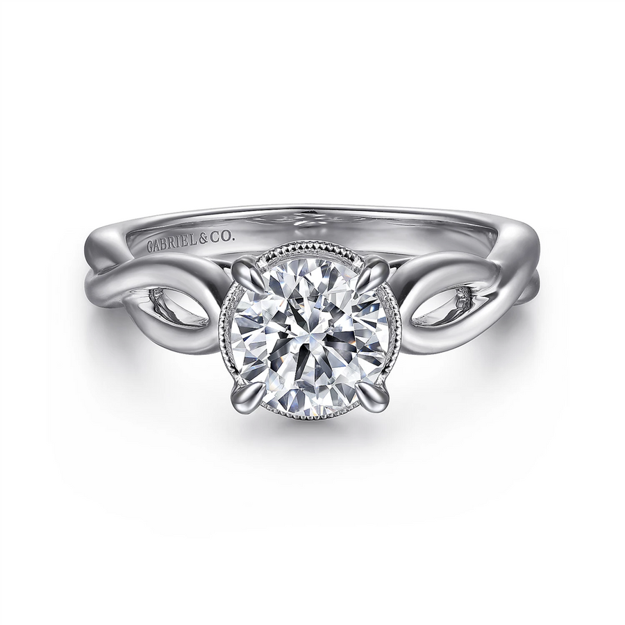 Gabriel & Co. Emiliana - Split Shank Round Diamond Engagement Ring Mounting