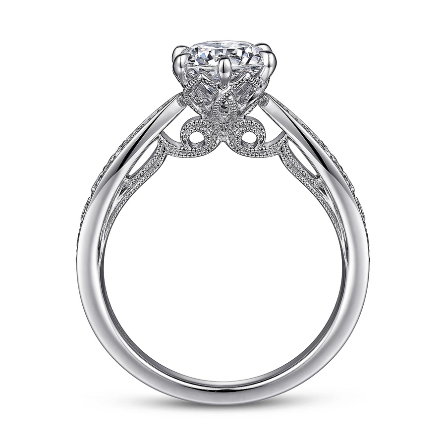 Gabriel & Co. Kristine - Vintage Inspired Diamond Engagement Ring Mounting